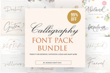 Load image into Gallery viewer, Calligraphy Font Bundle