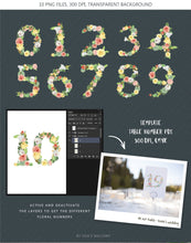 Load image into Gallery viewer, Floral Numbers