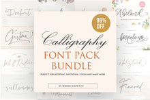 Load image into Gallery viewer, Calligraphy Font Bundle
