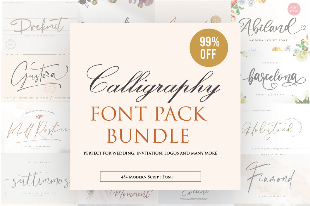 Calligraphy Font Bundle