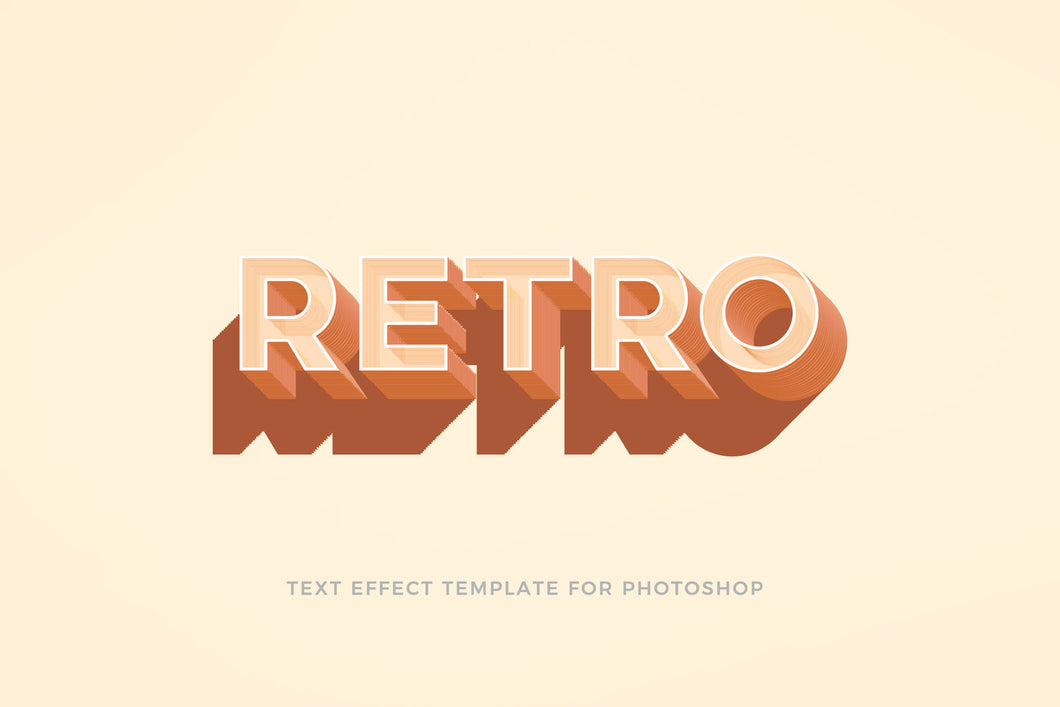 Retro/Vintage Text Effect For Photoshop